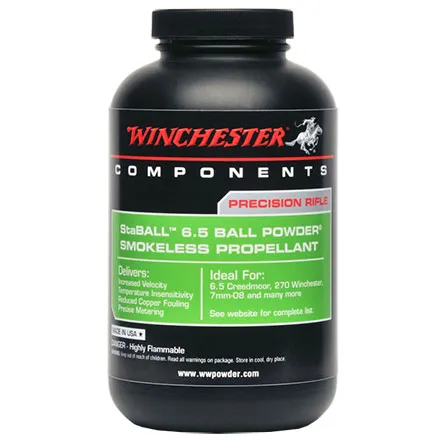 Winchester StaBALL 6.5 Smokeless Powder 1 Lb Winchester StaBALL 6.5 Smokeless Powder 1 Lb