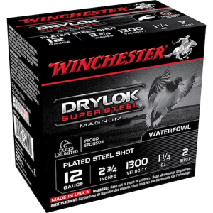 Winchester Drylok Magnum Plated Ammunition 12 Gauge Non-Toxic Steel